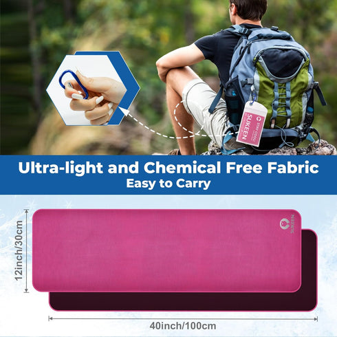 10 Pack (40"x12"), Sukeen Cooling Towels Neck and Face, Microfiber Cool Towel, Soft Breathable Chilly Towel for Yoga