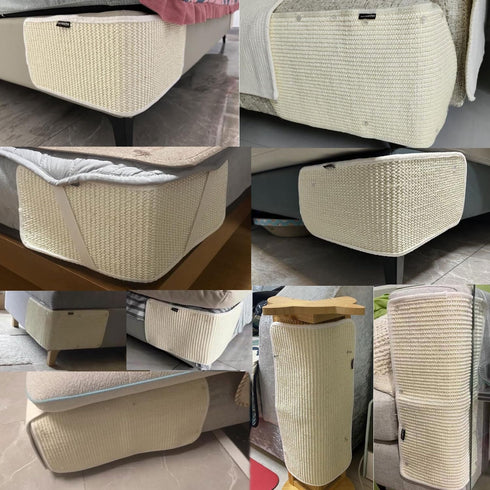 Cat Scratching Pad Natural Sisal Sofa Corner Furniture Protector Scratching Mat Cat Scratch Pads Couch Corner Protecting Furniture Anti-Slip Sisal Cat Repellent Mat for Sofa Bed Chair Desk Legs
