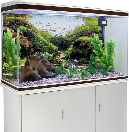 AWERT 36x20 inches Stone Aquarium Background, Aquatic Plant River Bed & Lake Seaweed Vinyl