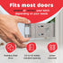Steel Cat Door Strap and Latch - Sturdy Door Holder for Keeping Dogs and Kids Out, Silver Color