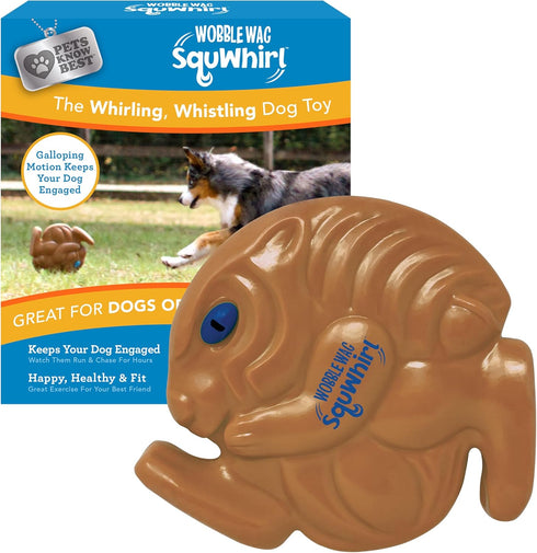Pets Know Best SquWhirl Interactive Frisbee Dog Toy, Whirling Whistling Outdoor Frisbee for Fetch