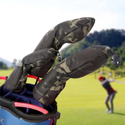 Golf Head Covers for Clubs, PU Leather Vintage Design Ladies Driver Headcover Set with Numbered