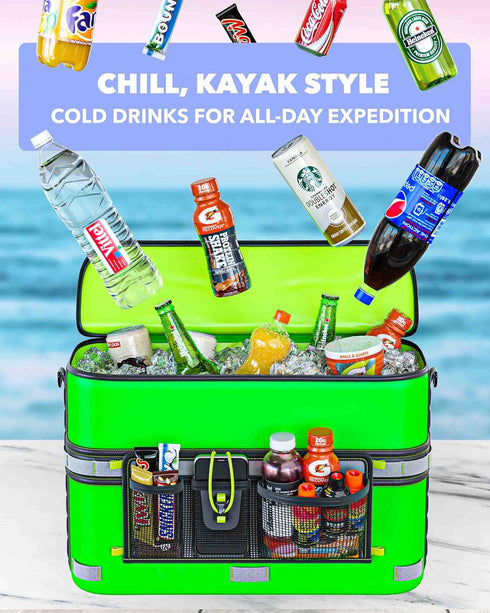 Skywin Kayak Cooler Behind Seat - Waterproof Cooler for Kayaks, Compatible with Lawn-Chair Style Seats