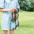 Genuine Oiled Leather Dog Leash, 5 ft for Medium & Small Dogs, Leather Leashes for Large Breeds, Black + 4 Colors