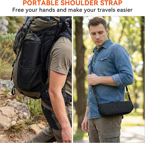 Backpacking Camping Stool with Shoulder Strap,Ultralight Collapsible Handbag Style Stool,Pocket Portable Seat