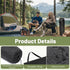 Nogeqi 80x20cm/31.5x7.87in Camping Chair Bag Replacement, Black Portable Folding Chair Bag with Shoulder Strap