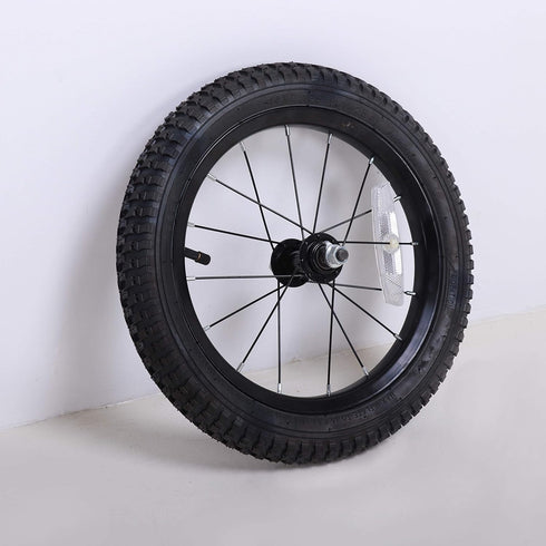 JOYSTAR Kids Bike Front Wheels Replacement - 12, 14, 16, 18 Inch with Solid Air Rubber Tire, Black & White