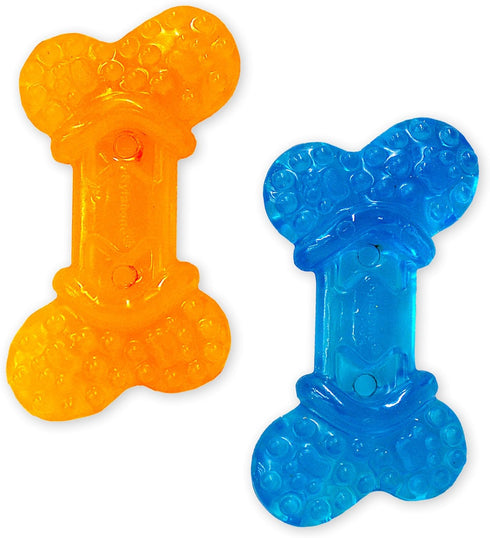 Nylabone Peanut Butter & Bacon Flexi Chew Bone – Moderate Chew – XX-Small/Tiny (2 Count).