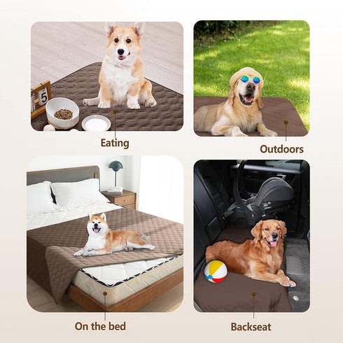 gogobunny 100% Double-Sided Waterproof Dog Bed Cover, Pet Blanket for Furniture Protector, Reversible (30x30 Inch (Pack
