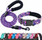 Reflective Padded Dog Collar with Soft Neoprene, Adjustable Nylon Collar for Small Medium Large Dogs (Pack of 1,