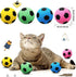 Skylety 32 Pieces Cat Soccer Balls, Foam Sponge Football Interactive Toy Sports Ball for Kittens