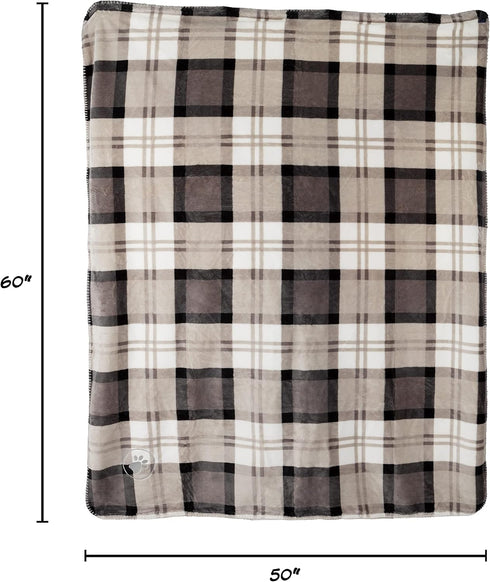 PETMAKER Reversible Waterproof Pet Blanket - Gray | Protects Couch, Car, Bed from Spills, Stains, or Fur - Dog and Cat