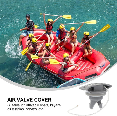 SEWACC 4pcs Air Valve - Inflatable Boat Spiral Air Plugs Replacement Kayak Screw Valve Cover for Rubber Dinghy