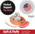 Majestic Pet 24 Inch Micro Velvet Calming Dog Bed - Washable Cozy Soft Round Bed with Spine for Head Support, Fluffy