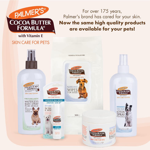Palmer's Coconut Oil Gentle Refreshing Wipes for Puppies, 100 Ct - 3 Pack | Gentle Pet Grooming Wipes with Coconut Oil