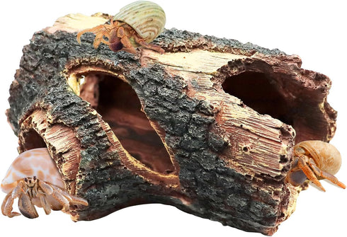 Neeenn Hermit Crab Hideout, Resin Simulation Stone Reptile Cave Hideout, Hermit Crab Climbing