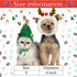Xuniea Green Santa Dog Hat, Adjustable Antler Costume for Dogs & Cats, Cute Christmas Tree Hat for Small Pets