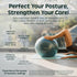Retrospec Luna Exercise Ball with Pump - Anti-Burst Fitness Equipment for Yoga, Core Training & Stability - Home Gym