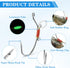 10pcs OROOTL Live Shrimp Hook, Luminous Shrimp Hooks Fishing Saltwater High Carbon Steel Fishing Hooks Barbed Live Bait
