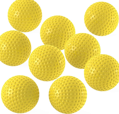 Practice Foam Golf Balls Pack of 9 - Dent Resistant, Limited Flight, Realistic Performance for Indoors and Backyard