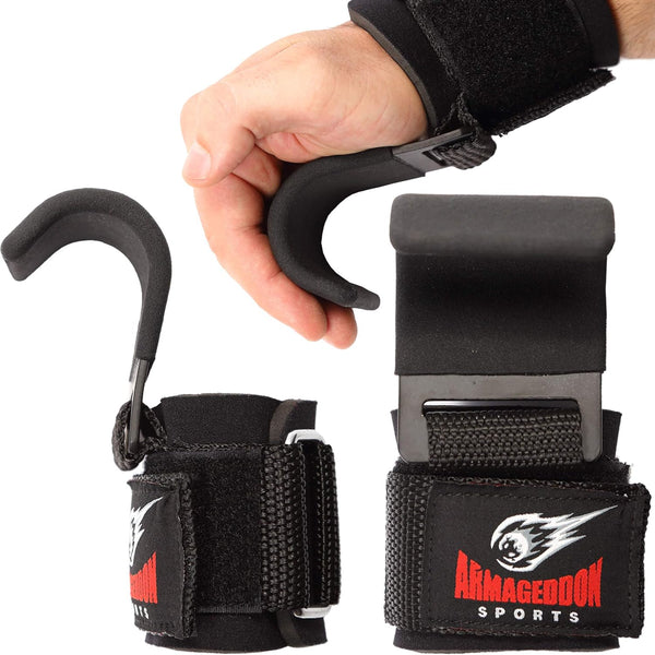 Premium Weight Lifting Wrist Hooks Straps for Maximum Grip Support, Deadlift Gloves & Grip Pads Alternative