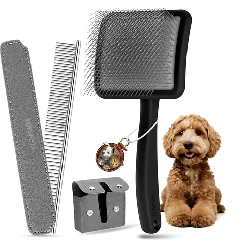 Large Slicker Brush for Dogs,Doodle Brush for Poodles, Goldendoodles, Labradoodle, Extra Long