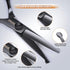 6 1 Dog Grooming Scissors Kit with Safety Round Tips, GEMEK Professional in Grooming Scissors for Dogs, Heavy Duty