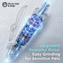 Zelvian 2-in-1 Trimmer, 3 Dog & Cat Nail Clipper and Grinder with LED Light, Low-Noise Electric Pet Nail Safety Lock