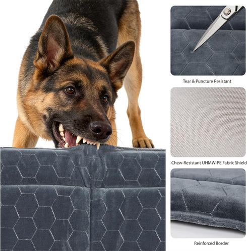 29"x18" Chew Proof Dog Mat - Indestructible Durable Kennel Mat for Aggressive Chewers, Machine Washable, Chew Proof Dog