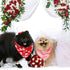 3 Set, Pieces Valentine Dog Bandana Wedding Triangle Cat Scarf Washable Reversible Printing Loving Heart Bibs Dog