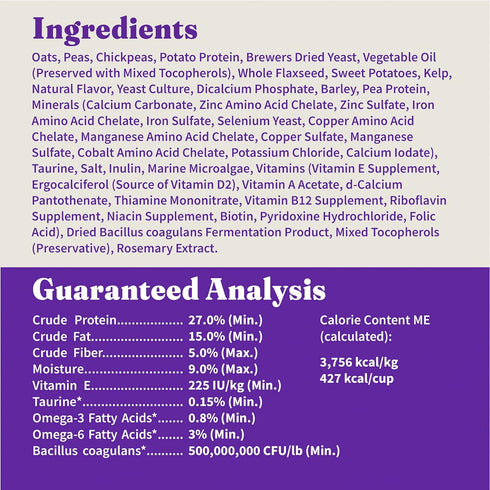 Halo Purely For Pets Holistic Plant-Based Recipe with Kelp, Vegan Dry Dog Food, Adult Formula, 3.5-lb Bag