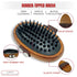 Wooden Pet Grooming Kit for Short-Haired & Double-Coated Dogs Cats Horses- Includes Bristle Brush, Massage Brushes