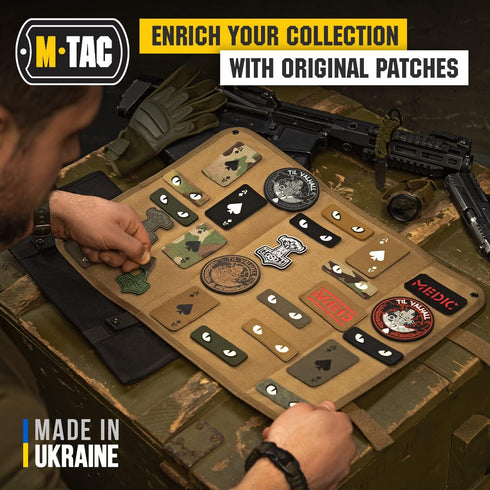 M-Tac Cat Eyes Soft Patch, Tactical Morale Patch for Military Gear, Army Combat Hook and Loop