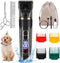 FURBONA Dog Grooming Kit with LED Display, 3-Speed, Low Noise, Rechargeable, Cordless,