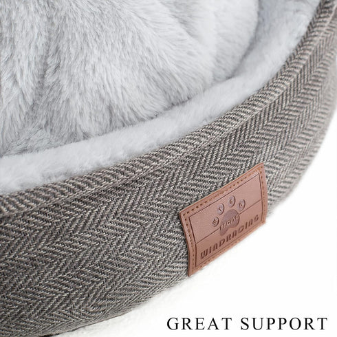 Indoor Cat Beds, Small Dog Bed, Calming Donut Cuddler Dog Beds, Soft Anxiety Cozy Pet Beds for Small/Medium Dogs