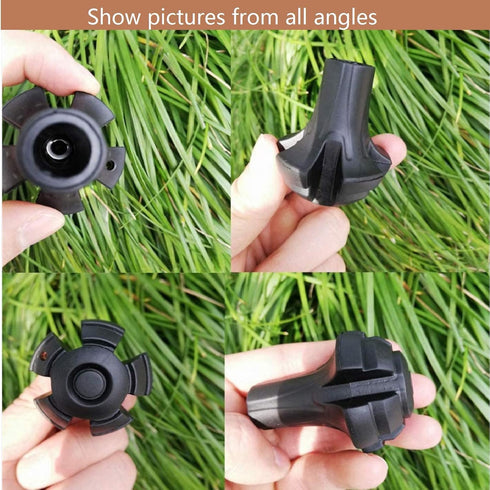 Trekking Poles Tips, Rubber Hiking Sticks End Caps Protectors, Replacement Accessories for Most Hiking Canes