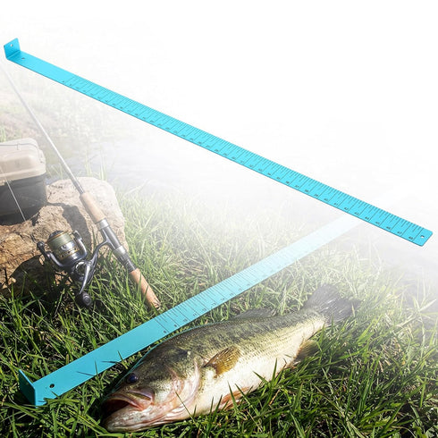 Zonon 1/8" Thick x 48" Long Fish Measuring Board Anodized Aluminum Fish Ruler
