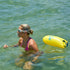 New Wave Swim Buoy - Swim Safety Float and Drybag for Open Water Swimmers, PVC 15 Liter Yellow