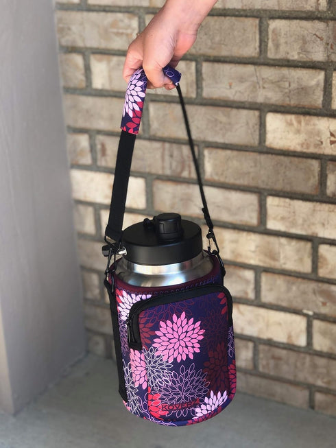 Koverz One Gallon Jug Carrier, Midnight Mums, Compatible with Yeti & RTIC One Gallon Jugs