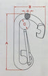 US STAINLESS 2 Pieces Stainless Steel 316 Spring Hook Carabiner, 3/8" (10mm) Marine Grade Safety Clip