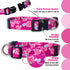 Native Pup Flower Dog Collar, Adjustable Small, Cute Pink Floral Blue Daisy Rose, Summer Spring Essentials