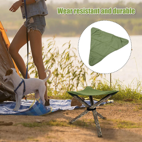 36.5cm Backpacking Mini Folding Camping Stool Cloth, Portable Waterproof Camp Chair Canvas for Lightweight Durable Wear