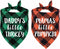 STMK Holiday Plaid Dog Bandanas for Halloween Thanksgiving, Daddy's Little Turkey & Mama's Little Pumpkin Scarf for