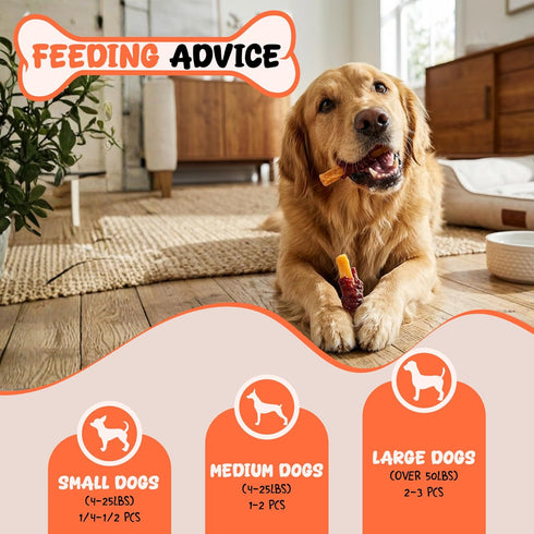 11.6 oz Annika Duck & Sweet Potato Wrapped Dog Treats Healthy Low Fat, High Protein Jerky Chews, Grain-Free Training