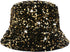 Womens Sequin Bucket Hat, Shiny Glitter Sun Hats for Party, Girls Teens Travel Cap