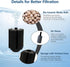 80-150 Gal Large Sponge Filter with Air Stone, Quiet Bio Sponge Filter for Betta Fry Shrimp Fish Tank