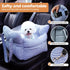 Wangda 28lbs Medium Dog Car Seat Up to - Pet Travel Bed Booster with Storage, Safety Tether, Anti-Slip Bottom