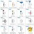SILANON Fishing Tackle Kit with 174pcs Swivels, Sinker Slides, 3 Way Swivels, Duo Lock Snaps, Barrel Snap Swivels in