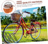 Zerodeko Wicker Woven Bike Basket Sturdy Front Handlebar Pannier with Belt for Pets Cats Dogs Weather-Resistant Willow