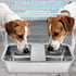 3 3/4'' Gallon Automatic Dog Water Dispenser, Large Dog Water Bowl Dispenser for Outdoor, Stainless Steel Pet Bowl